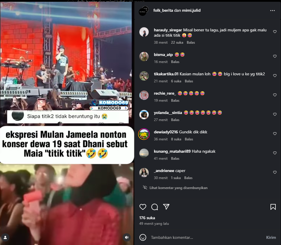 Ahmad Dhani konser sebut cinta buat orang lain.